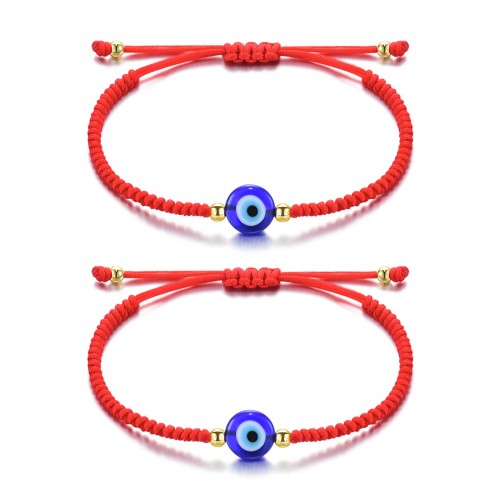 Seyaa Handmade Evil Eye Bracelets Red String Bracelet Ojo Turco Kabbalah Protection Luck Amulet Wish Bracelet Jewelry for Women Men Family Friends 
